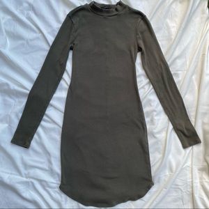 Forever 21 Green Turtleneck Bodycon Dress - Size S